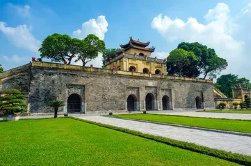 Fotobehang The main gate of Imperial Citadel of Thang Long. It is a complex of historic imperial buildings built in year 1010. It's located in the centre of Hanoi, Vietnam and also Unesco world heritage site. © ducvien