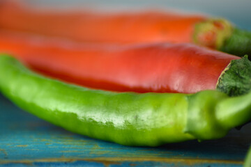 close up of hot peppers