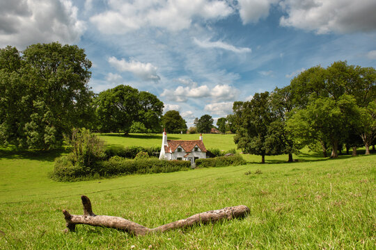 Landscape With Old English Cottage In The Chiltern Hills, England	
