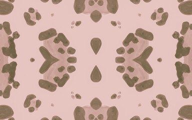 Beige Ocelot Imitation. Brown Retro Leopard Art 