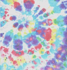 Rainbow Tye Die Spiral. Batik Texture. Rainbow 