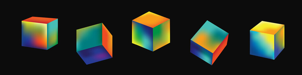 set of colorful magic cubes © Tatiana