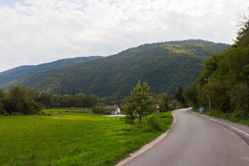 Road in the mountains near Sarajevo. Bosnia and Herzegovina