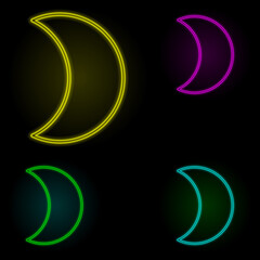 Brightness sign neon color set icon. Simple thin line, outline vector of image icons for ui and ux, website or mobile application