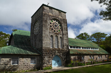 Vertical shot of the Church of Saint Mary the Virgin in Sagada, Philippines