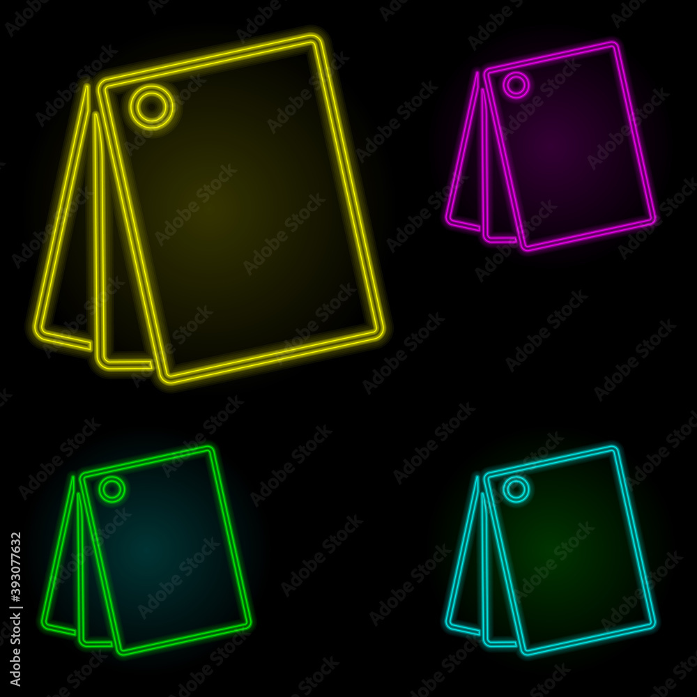 Poster color palette sign neon color set icon. simple thin line, outline vector of image icons for ui and u