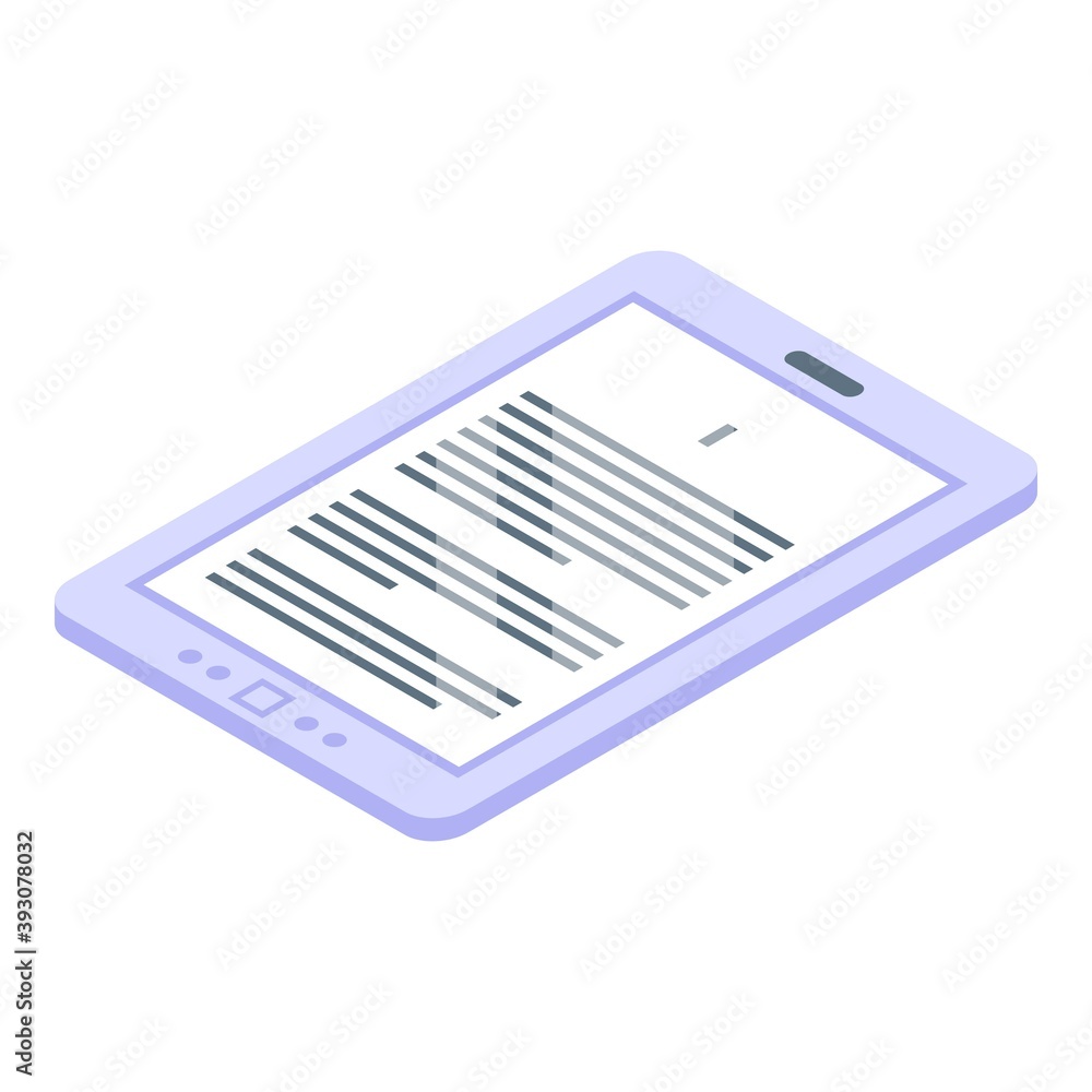 Poster learning ebook icon. isometric of learning ebook vector icon for web design isolated on white backgr