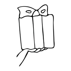 Gift Box, Present Box Vector Art Illustration. Christmas gift. Birhday gift