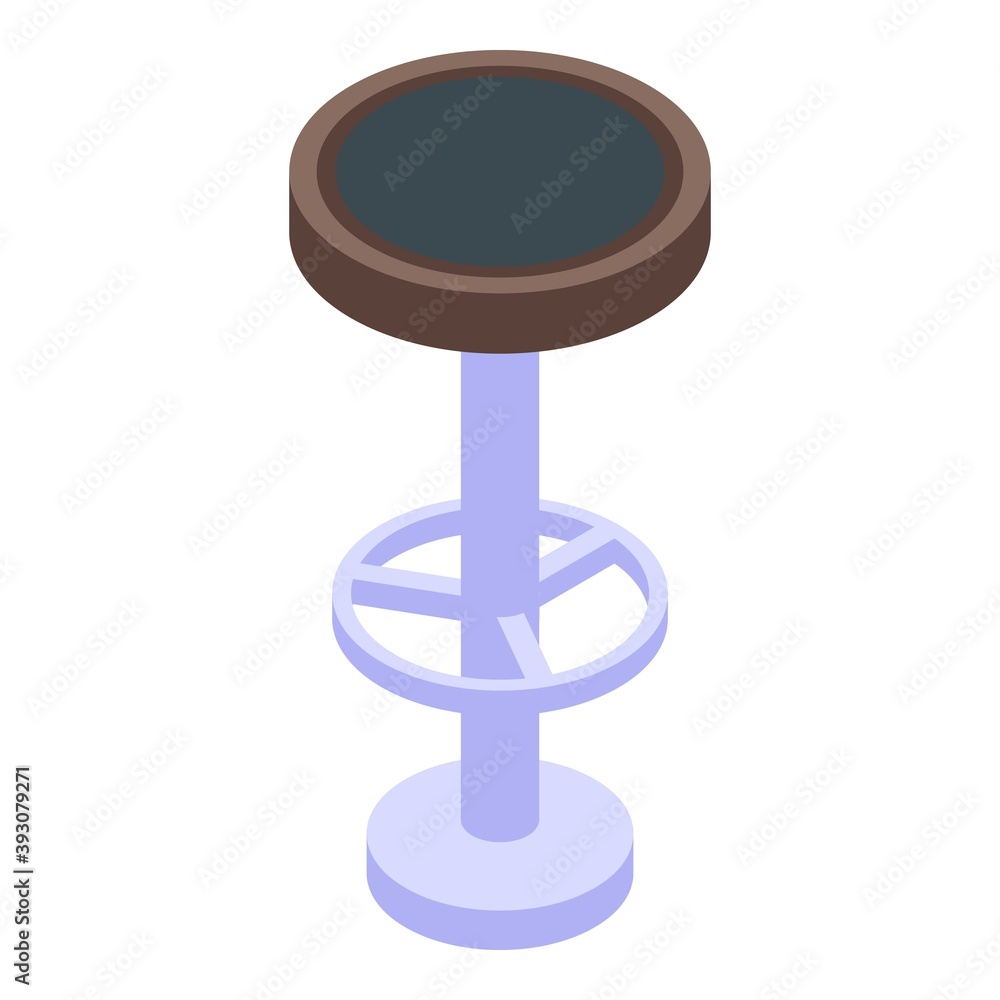 Poster bar counter chair icon. isometric of bar counter chair vector icon for web design isolated on white 