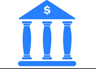 bank icon simple vector illustration