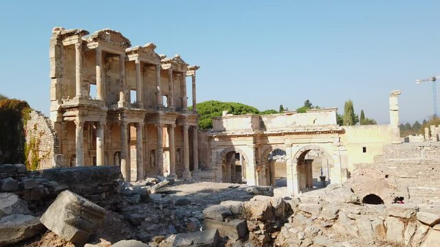 The Library of Celsus is an ancient Roman building in Ephesus, Anatolia, now part of Sel&ccedil;uk, Turkey.