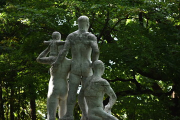 Fototapeta premium The symbolic statue of the pioneering families in Sapporo Japan