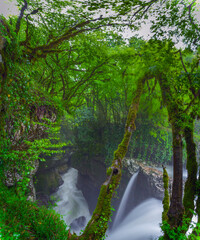 Waterfall in Gachedili canyon, Georgia, wild place