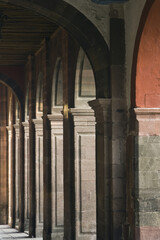 Historic town of San Miguel de Allende, Columns, Province of Guanajuato, Mexico