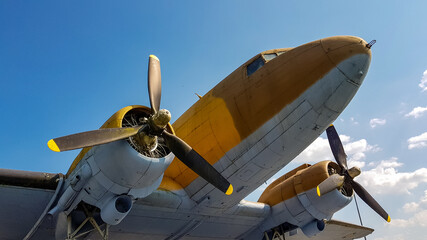 METLIKA, SLOVENIA - Jul 31, 2018: World war 2 airplane, military plane.