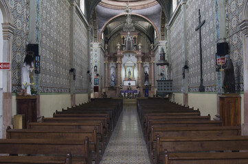 Fototapeta na wymiar Church del Senor de los Trabajos, Mineral de Possos, Province of Guanajuato, Mexico.