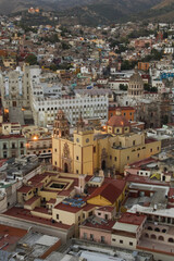 Historic town of Guanajuato, Cathedral Nuestra Senhora de Guanajuato and the university at night, Province of Guanajuato, Mexico, UNESCO World Heritage Site