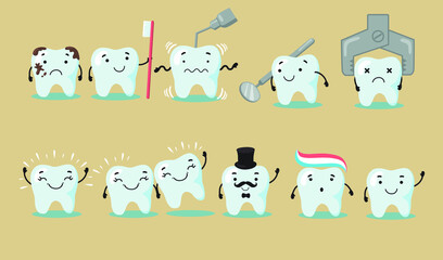 teeth care set.