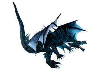 Fototapeta premium 3D Rendering Fairy Tale Dragon on White