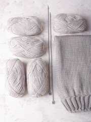 Knitting as a home hobby.