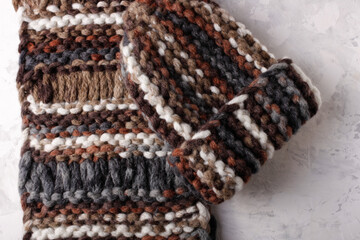 Knitting as a home hobby.