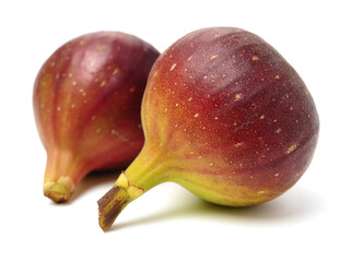 Ripe figs on a white background