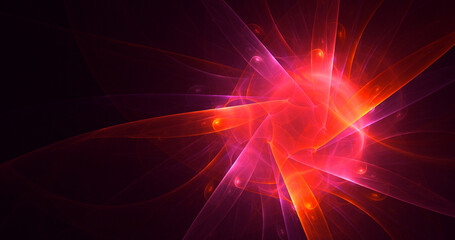 Obraz premium 3D rendering abstract multicolor fractal light background