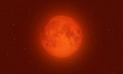 Blood Moon with lunar eclipse  
