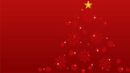 red background with star and snowflake