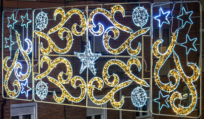 christmas lights decoration in the city