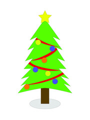 Christmas tree isolated on white