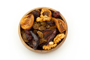 mixed dried fruits in the plate