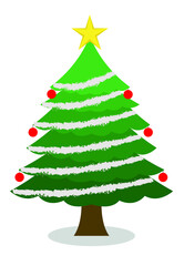 Christmas tree isolated on white