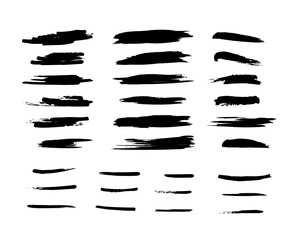 Set of watercolor brush strokes design