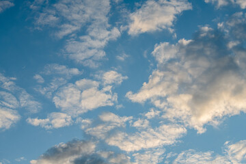 Nice summer evening sky landscape with clouds