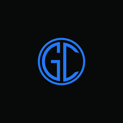 GC MONOGRAM letter icon design on BLACK background.Creative letter GC/ G C logo design.
GC initials MONOGRAM Logo design.