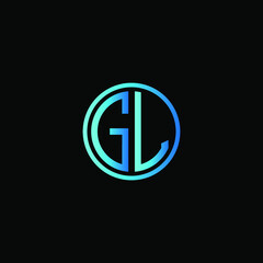 GL MONOGRAM letter icon design on BLACK background.Creative letter GL/ G L logo design.
GL initials MONOGRAM Logo design.