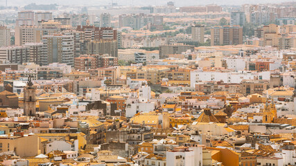 Malaga, Spain. Residential houses in Malaga, Spain. Skyline