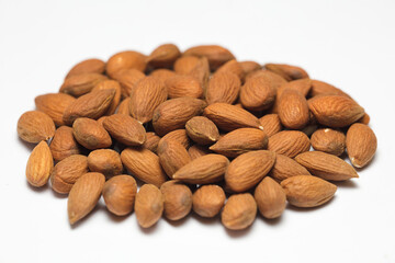 almond (shelled) isolated on white background