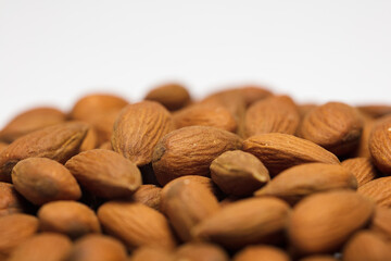 almond (shelled) isolated on white background
