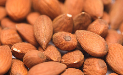 set of almonds (peeled) without shell