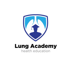lung academy logo designs simple modern for medical school