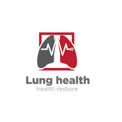 lung health logo designs simple modern for medical service