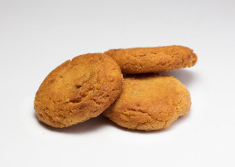 homemade cookies isolated with white background
