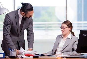 Man and woman in business concept