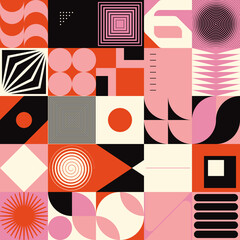 Obraz premium Scandinavian Artwork Vector Pattern Design