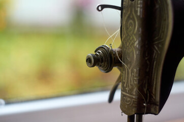 tensioning mechanism of an old sewing machine