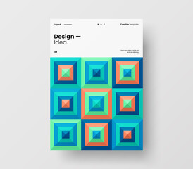 Brochure front page design layout. Vertical corporate identity A4 report cover. Modern abstract geometric vector business presentation illustration template. 