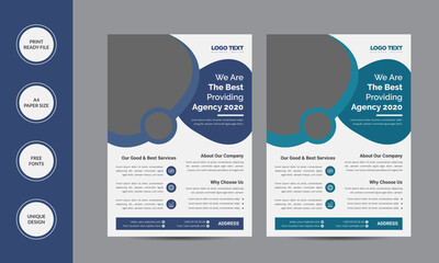 Abstract Business Flyer Design For Marketing Business Proposal Vector Template