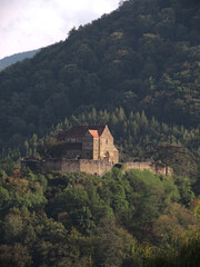 Fototapeta na wymiar Fortified church in the mountains